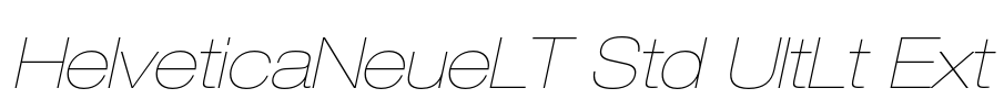 HelveticaNeueLT Std UltLt Ext Font Image