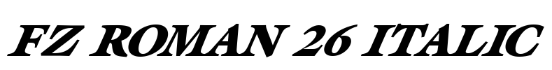 FZ ROMAN 26 ITALIC Font Image