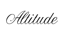 Altitude Font Image