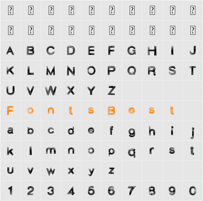 Aesthetica Character Map