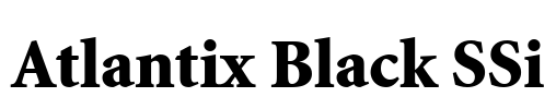 Atlantix Black SSi Font Image