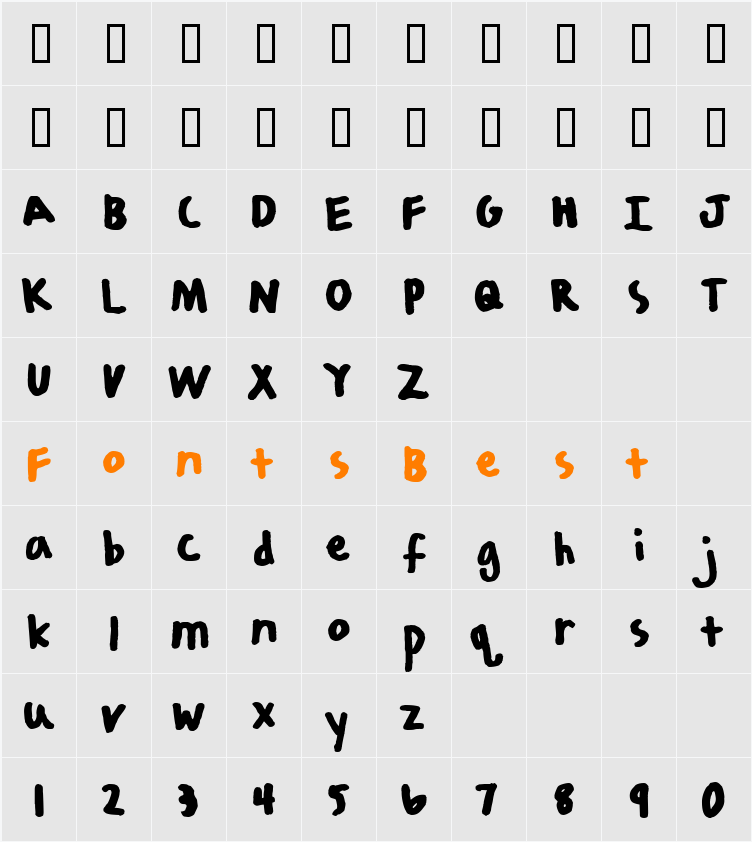 CK Kiddo Character Map