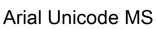 Arial Unicode MS