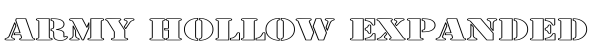 Army Hollow Expanded Font Image