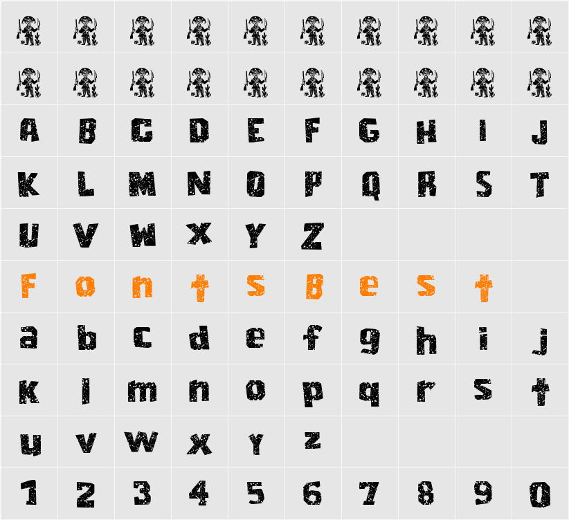 Cordel Encarnado Character Map