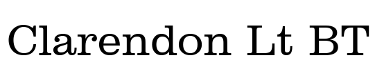 Clarendon Lt BT Font Image