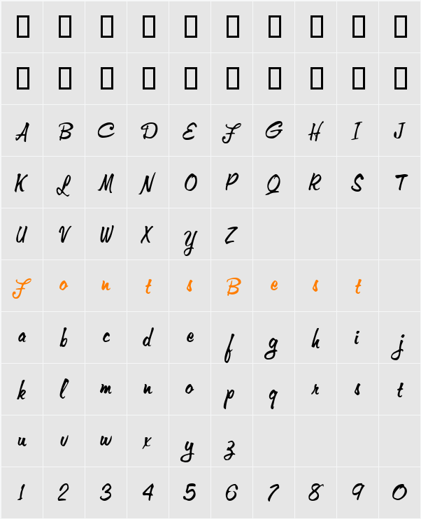 Memo Character Map