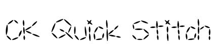 CK Quick Stitch Font Image