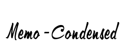 Memo-Condensed Font Image