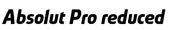 Absolut Pro reduced Font Image