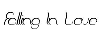 Falling In Love Font Image