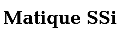 Matique SSi Font Image