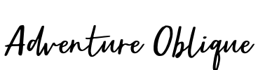 Adventure Oblique Font Image