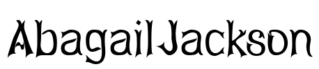 AbagailJackson Font Image