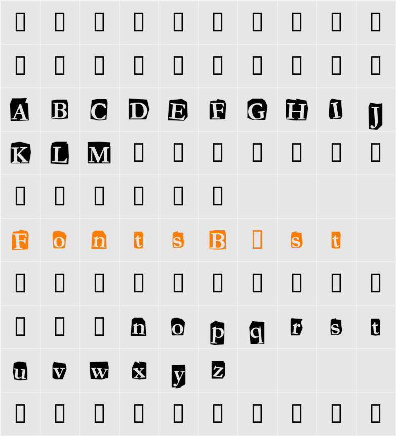 FanzineTrial Character Map