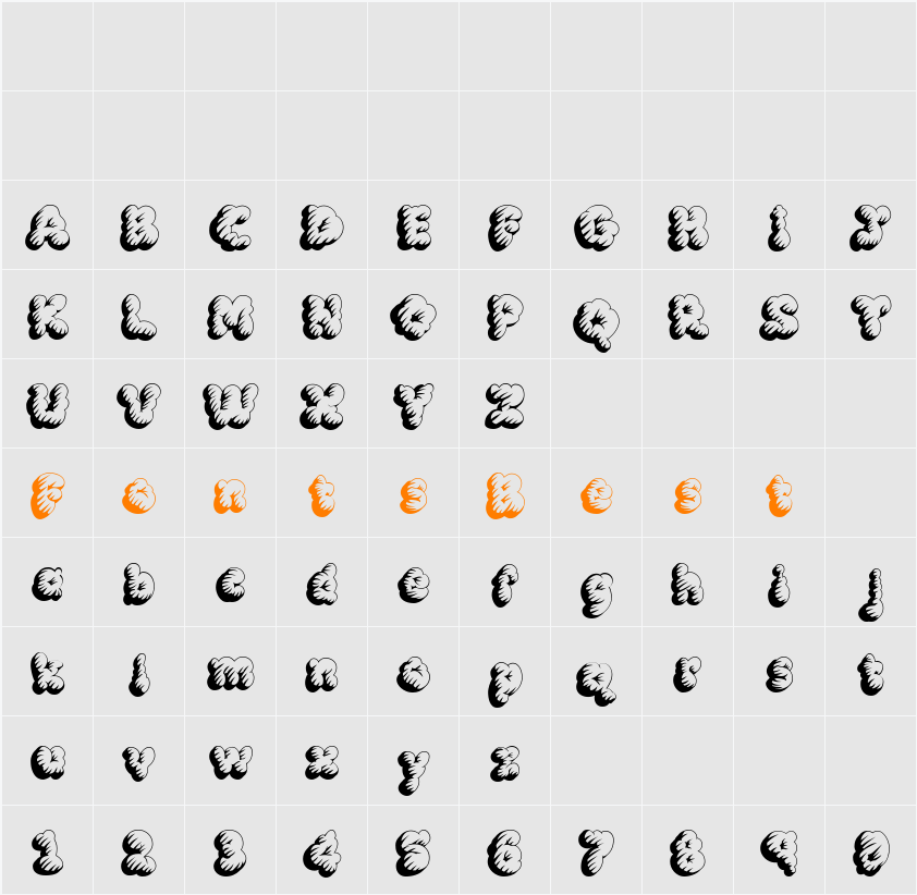 McKloud Tempest Character Map