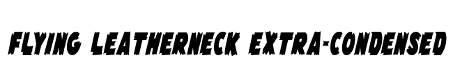 Flying Leatherneck Extra-condensed Font Image