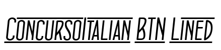 ConcursoItalian BTN Lined Font Image