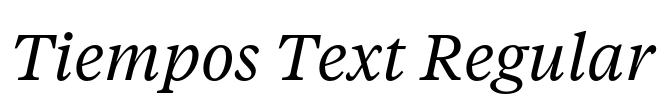 Tiempos Text Regular Font Image