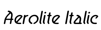 Aerolite Italic Font Image