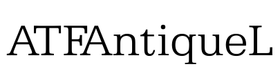 ATFAntiqueL Font Image