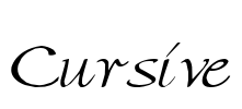 Cursive Font Image