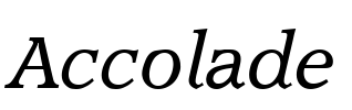 Accolade Font Image