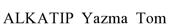 ALKATIP Yazma Tom Font Image