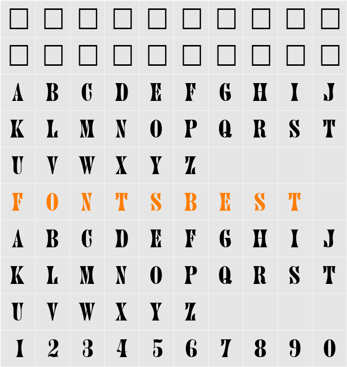 Crosby Character Map