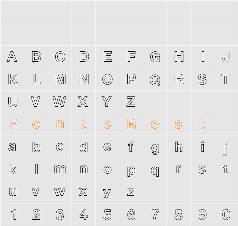 Helvetica Neue LT Character Map