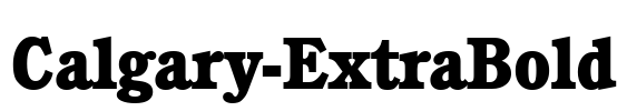 Calgary-ExtraBold Font Image