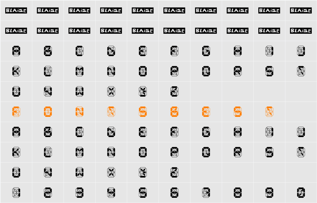 Crashed Scoreboard Character Map