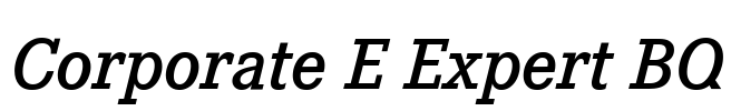 Corporate E Expert BQ Font Image