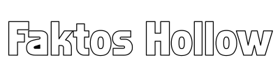 Faktos Hollow Font Image