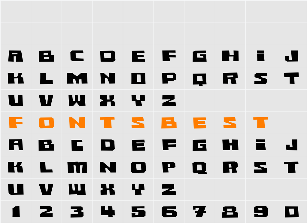 Buster Character Map