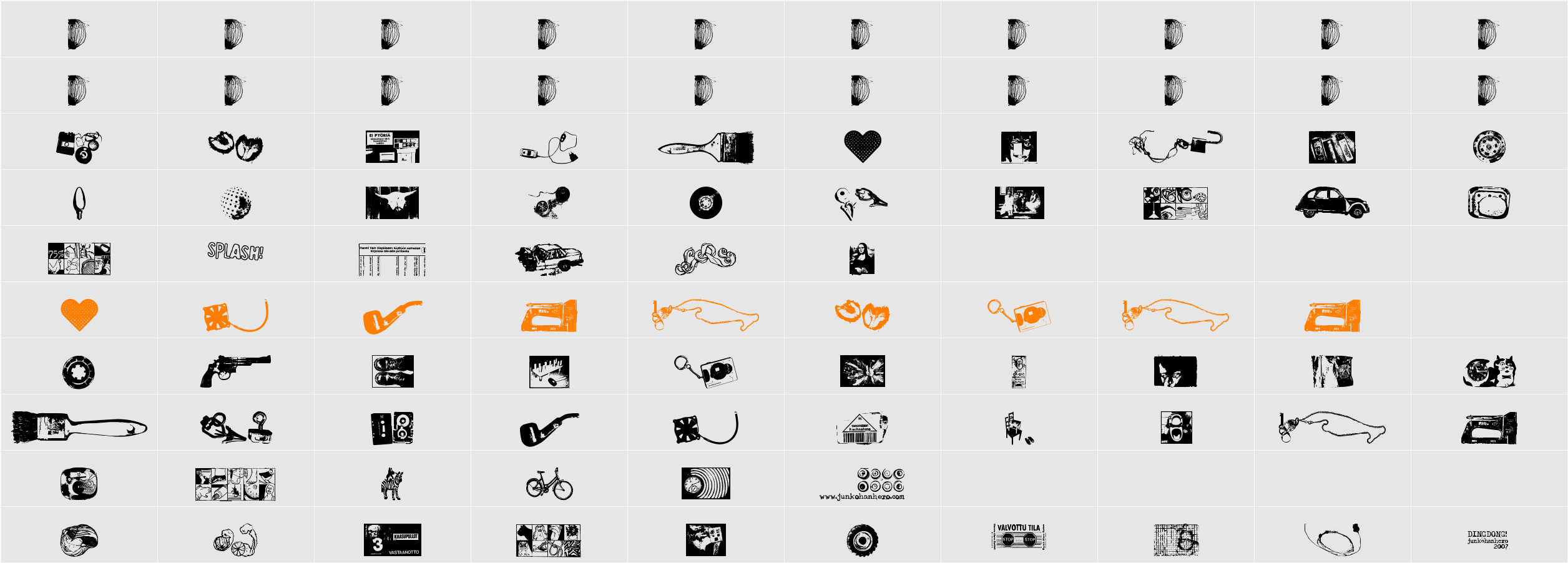 DINGDONG Character Map