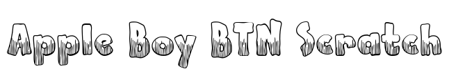 Apple Boy BTN Scratch Font Image