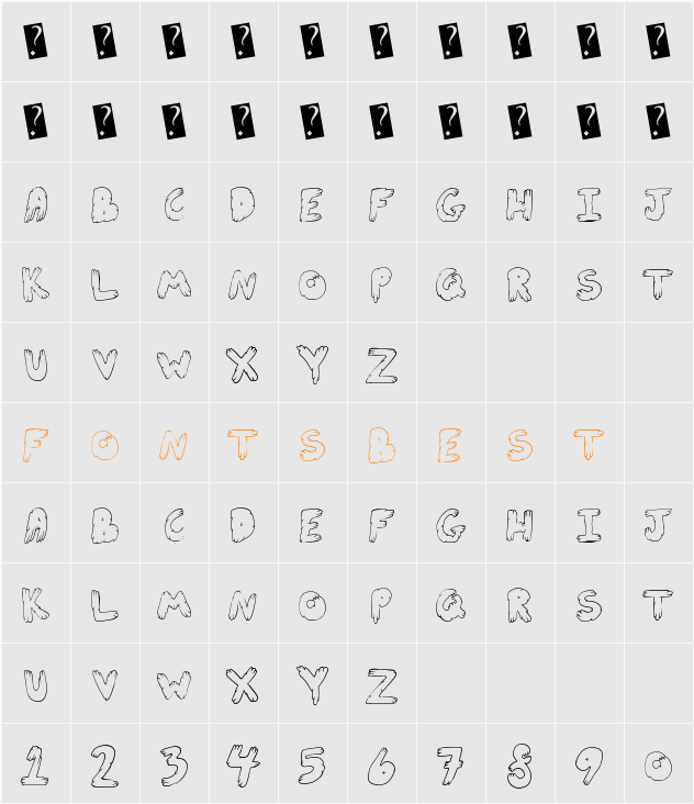 CuteFold Character Map