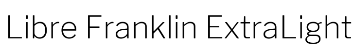 Libre Franklin ExtraLight Font Image