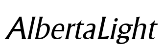 AlbertaLight Font Image