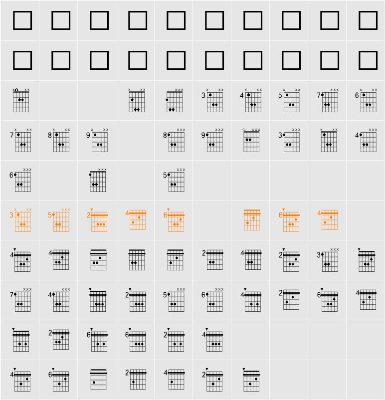 FarHat Character Map