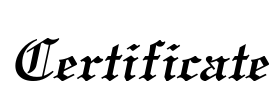 Certificate Font Image