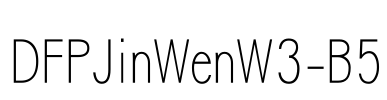 DFPJinWenW3-B5 Font Image