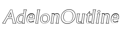 AdelonOutline Font Image