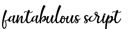 fantabulous script Font Image