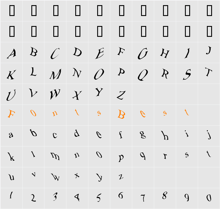 Carsick Times Character Map