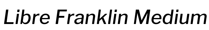 Libre Franklin Medium Font Image