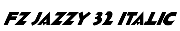 FZ JAZZY 32 ITALIC Font Image