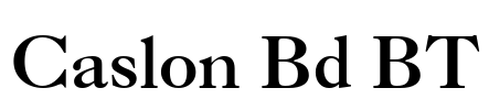 Caslon Bd BT Font Image