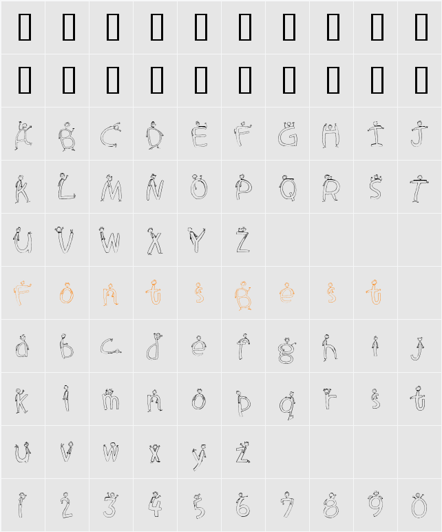 CK Stick Boys Character Map